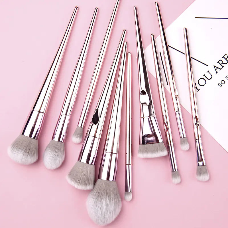 10 Piece Makeup Brush Set with Eyeshadow Brush